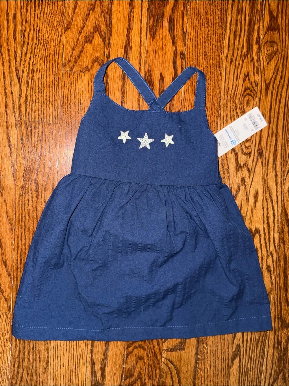 Carter's Navy Blue Star Embroidered Sundress